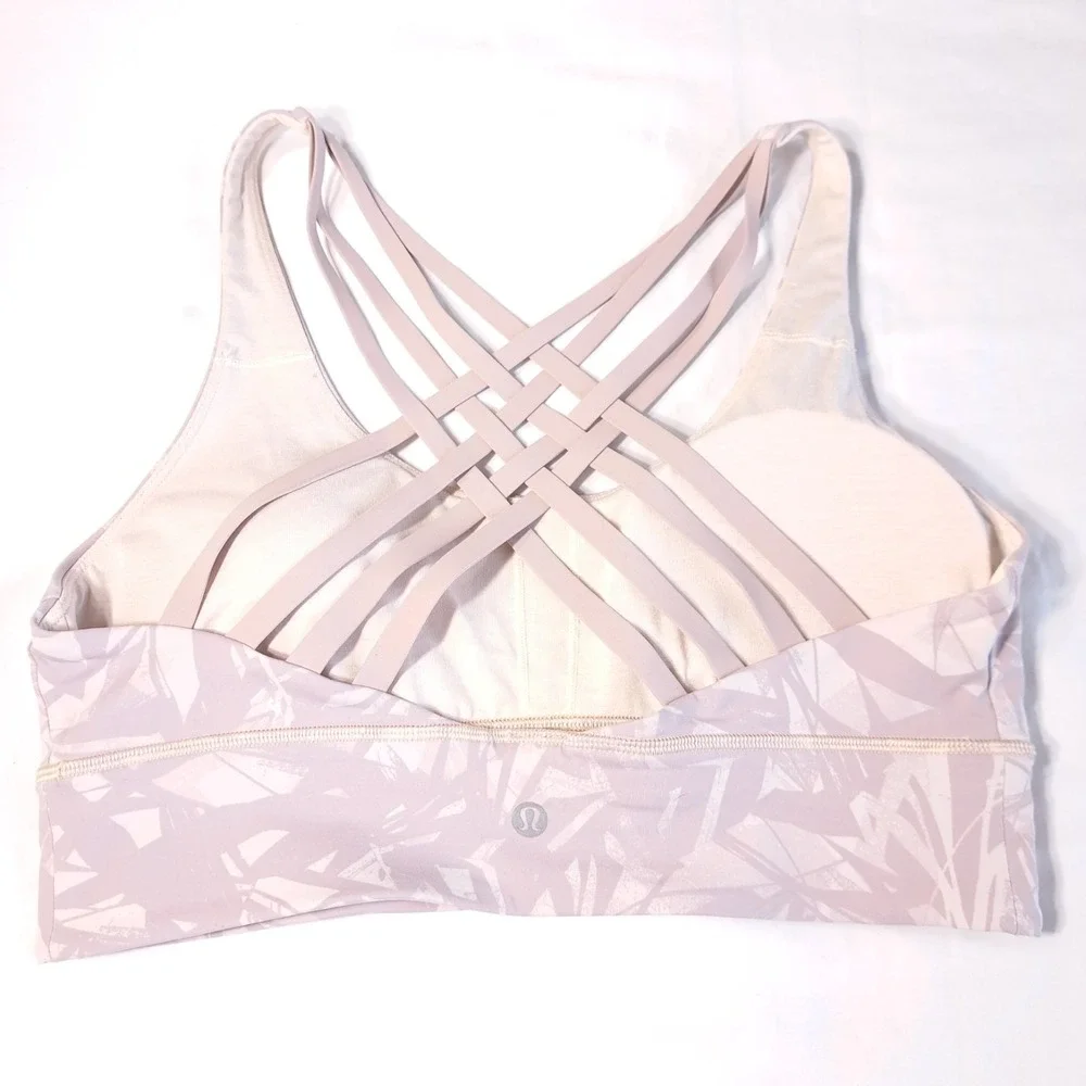 Lululemon Bra Women's 10 Light Ivory Free To Be Straps Sports Yoga Gym‎ Athletic